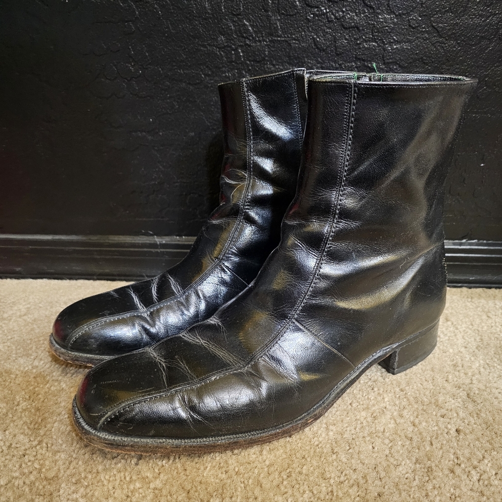 Florsheim Leather Zip Up Boots Mens Size 11 D